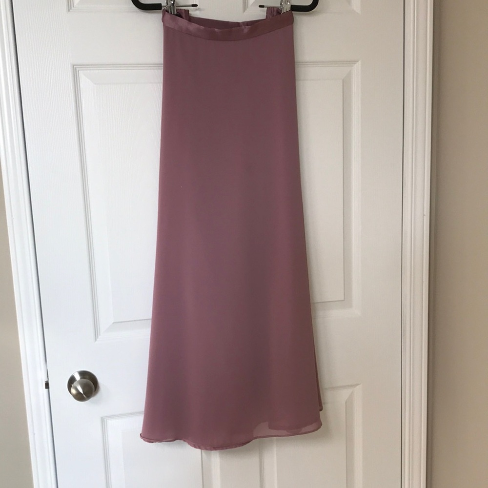 Oblique 2 Piece Sparkly Crepe Chiffon & Satin Dusty Rose Jacket & Skirt; Size10 - Picture 2 of 16